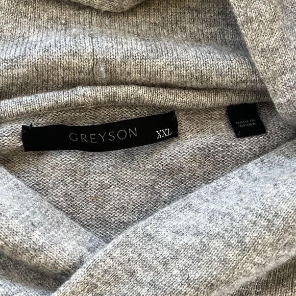 Greyson Koko Sweater Hoodie Wool Cashmere Light Grey Heather XXL Whisper Rock AZ - Picture 4 of 8